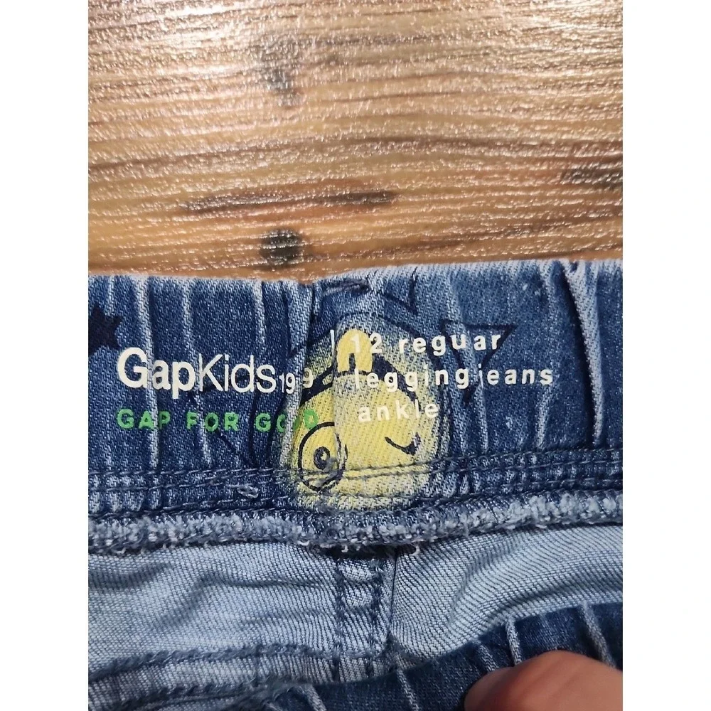Gap Kid Printed Jegging Pull On Stretch Jeans 12 Easy School Emoji Graphic Large